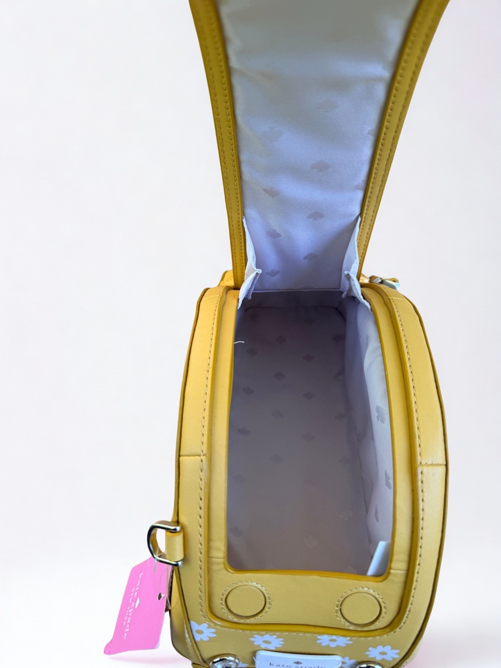 SOLD! NWT Kate Spade Beep Beep Car K6051 Crossbody Bag Yellow RARE w Dust Bag - Picture 8 of 12